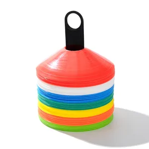 10Pcs Agility Disc Cone Set Multi Sport Training Space Cones With Plastic Stand Holder For Soccer Football Ball Game Disc