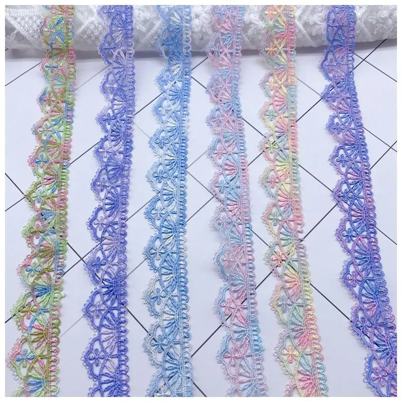 

New Color Embroidered Lace Unilateral Polyester Bar Code Wedding Garment Accessory Handmade DIY Ornament Accessories Lace