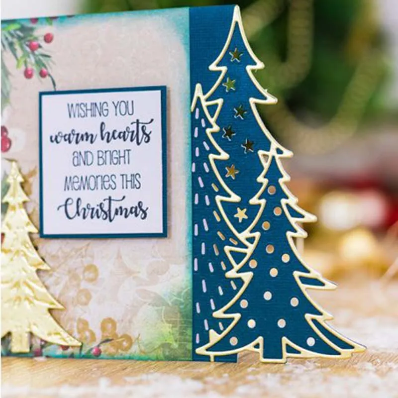 

Christmas Tree Cover New Metal Cutting Dies Craft Stencil Diy for Scrapbooking Handmade Card Make Shape Album Decoration Model