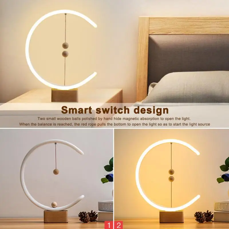 

Magnetic Suspension Balance Lamp LED Decorative USB Charging Modern Birthday Gift Nightlight Table Light Study Room Dormitory