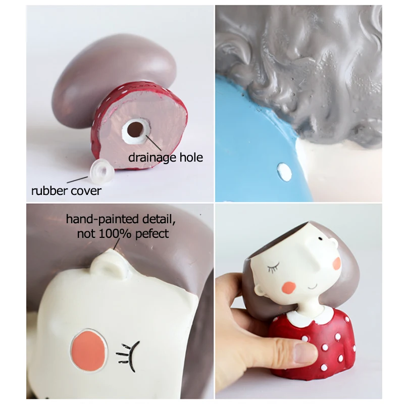 Цветочный горшок для портрета суккулента милый цветочный в форме животного