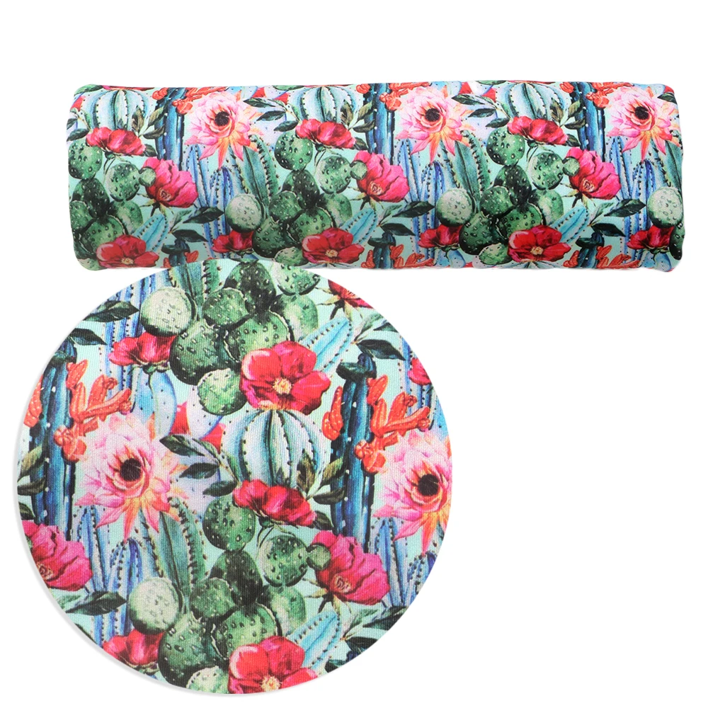 4 способа растягивания трикотажа ткань Кактус Цветок Лоскутная шитье рукоделие