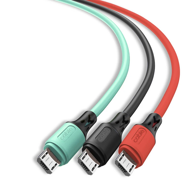 Кабель-переходник CatXaa Micro USB 1 2 м зеленый жидкий силикон для быстрой зарядки и