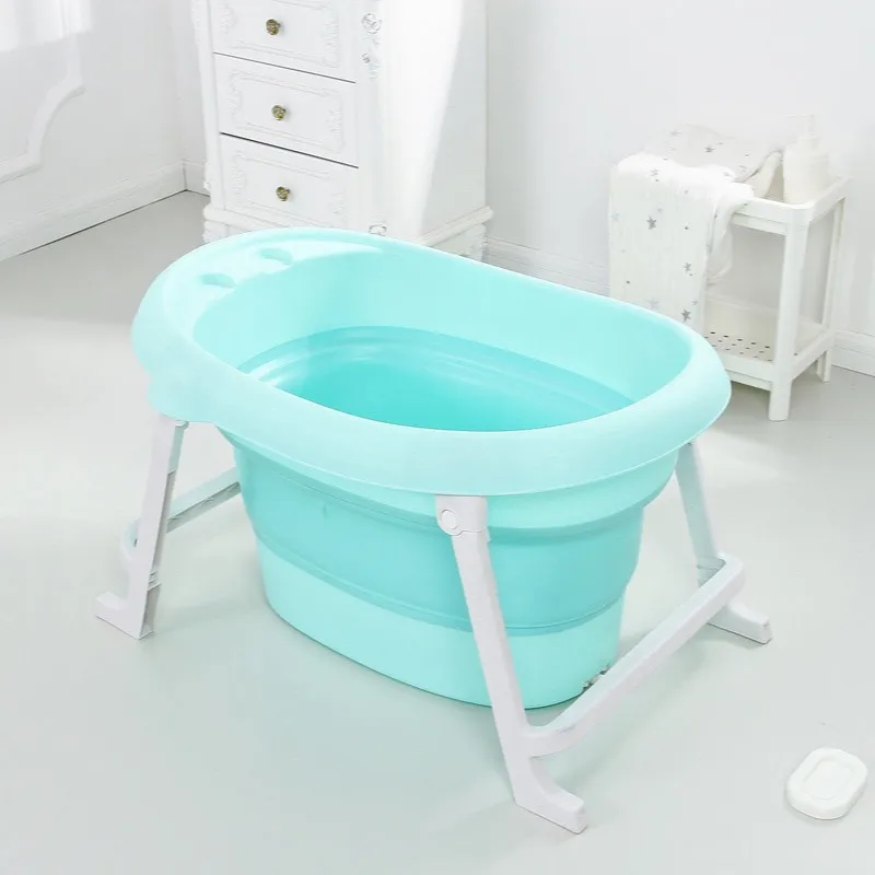 New Baby Bath Tub Folding Bath Bucket Children's Bath Tub Increase Newborn Bath Tub Children Bath Supplies Baby Bath Tub