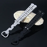 mini trainer butterfly knife csgo folding butterfly practice swing knife stainless steel portable outdoor game tool knife