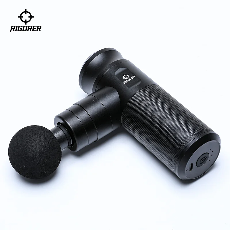 

RIGORER Mini Muscle Massage Gun Deep Muscle Vibration Relieves Pain Portable Pocket Electric Neck Massager 6 Massage Head