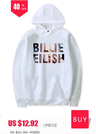 Худи Billie Eilish, забавная Толстовка KPOP, пуловер с капюшоном для женщин и мужчин, худи большого размера, уличная толстовка, одежда в стиле хип-хоп