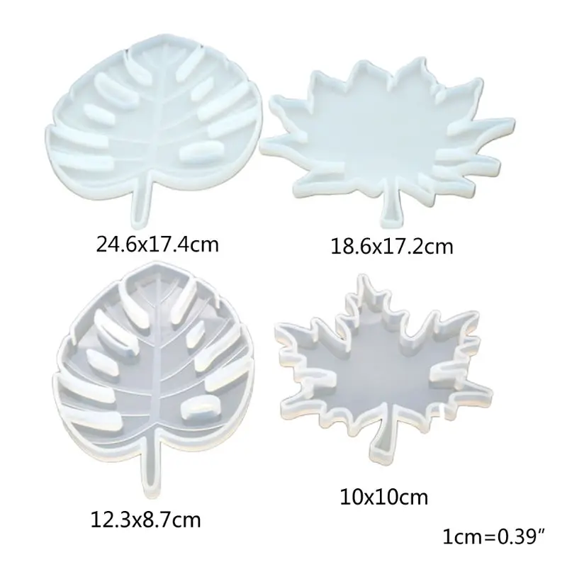 4 шт./компл. силиконовая форма для подставки в виде листьев смолы кленового листа