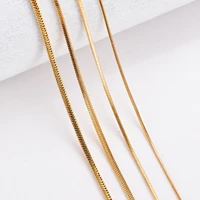1 piece width 0 9mm1 2mm1 5mm gold square snake chain men women necklace jewelry 316 stainless steel necklace chiain jewelry