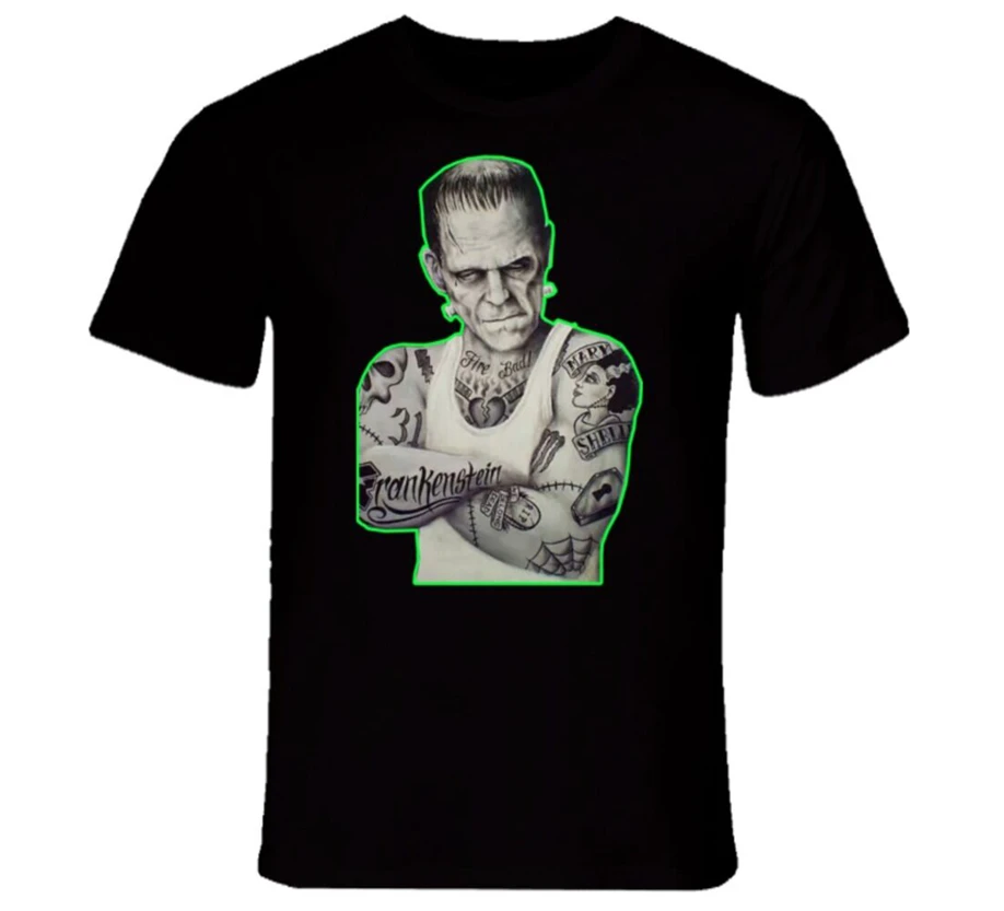 Frankenstein Tatoos современный Прометей футболка мужская женская футболка| |
