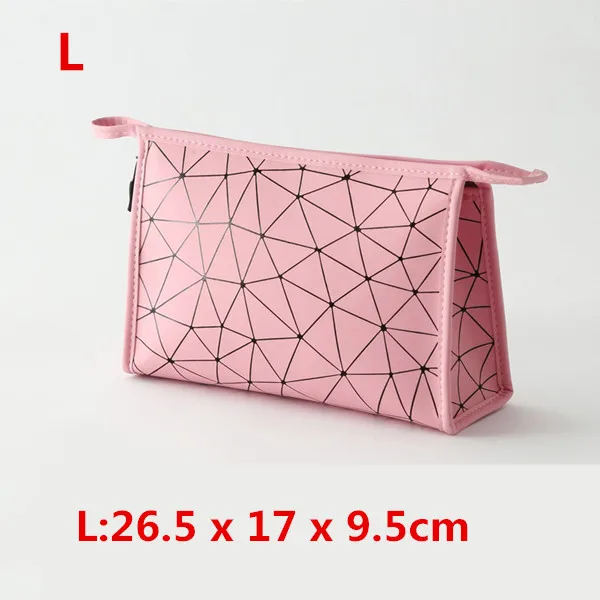 L- Pink Женская модная косметичка из искусственной кожи; косметичка для девочек; косметичка; органайзер для макияжа; сумка для хранения; дорожная Водонепроницаемая косметичка; чехол для макияжа; Новинка - Цвет: L- Pink