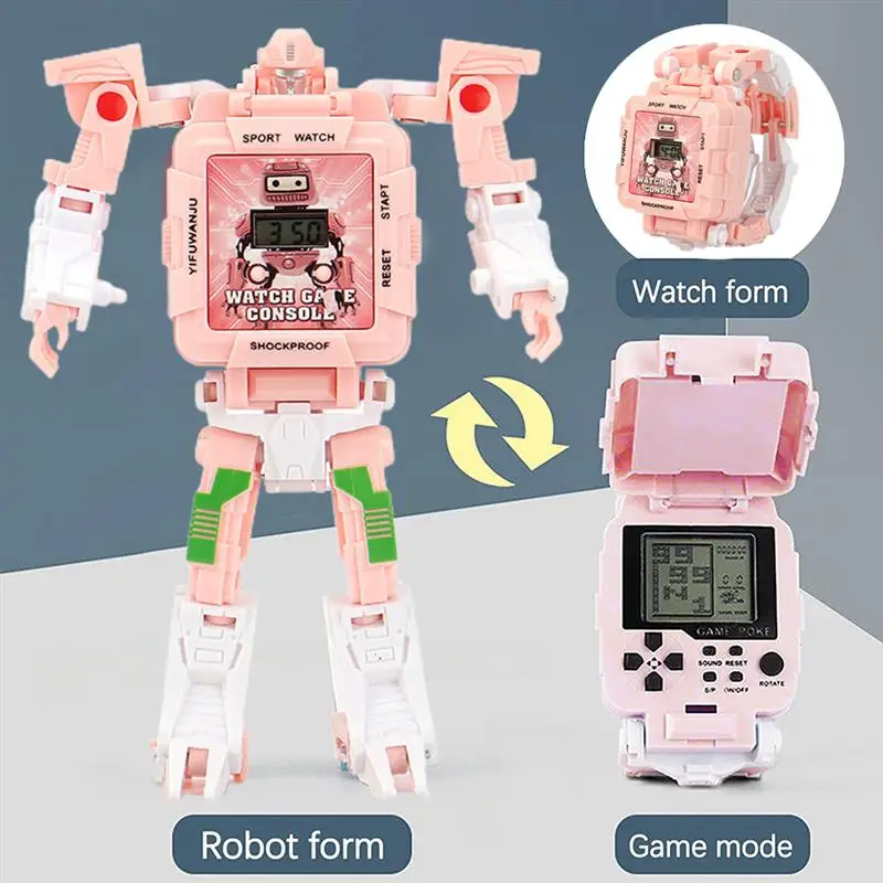 

Электронные часы-трансформеры для детей, электронные наручные часы для мальчиков и девочек, подарок на Рождество