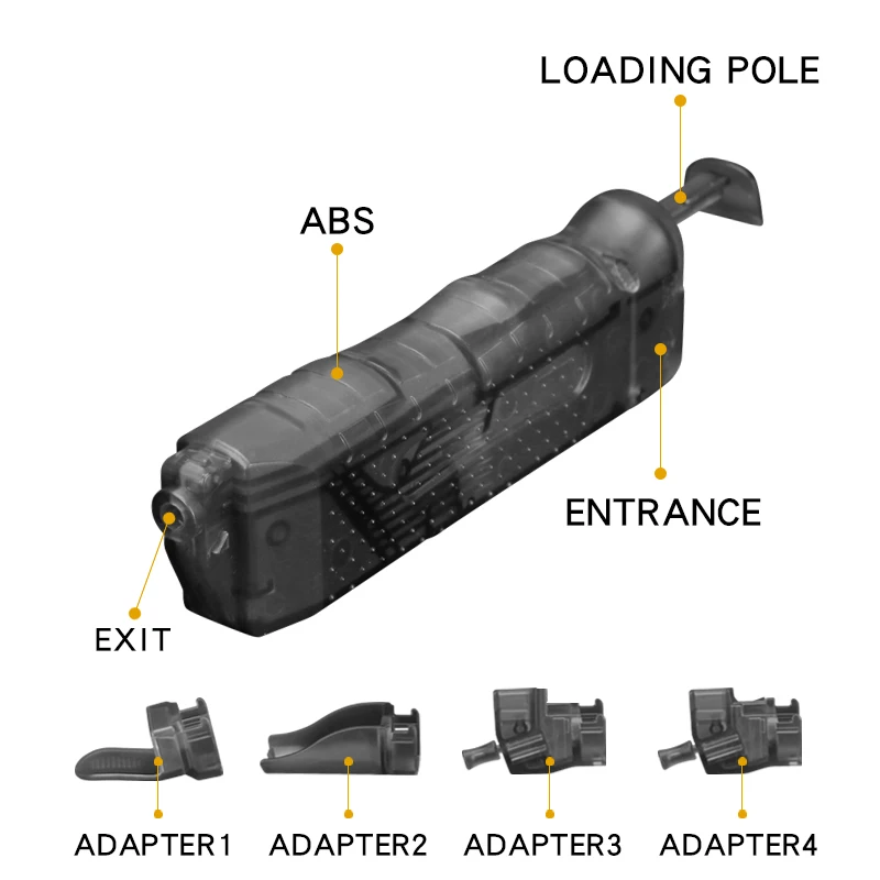 New Airsoft Plastic BB Speed loader 250 Rounds for 4.5MM Tactical Military Loader Paintball Accessories Outdoor Hunting | Спорт и