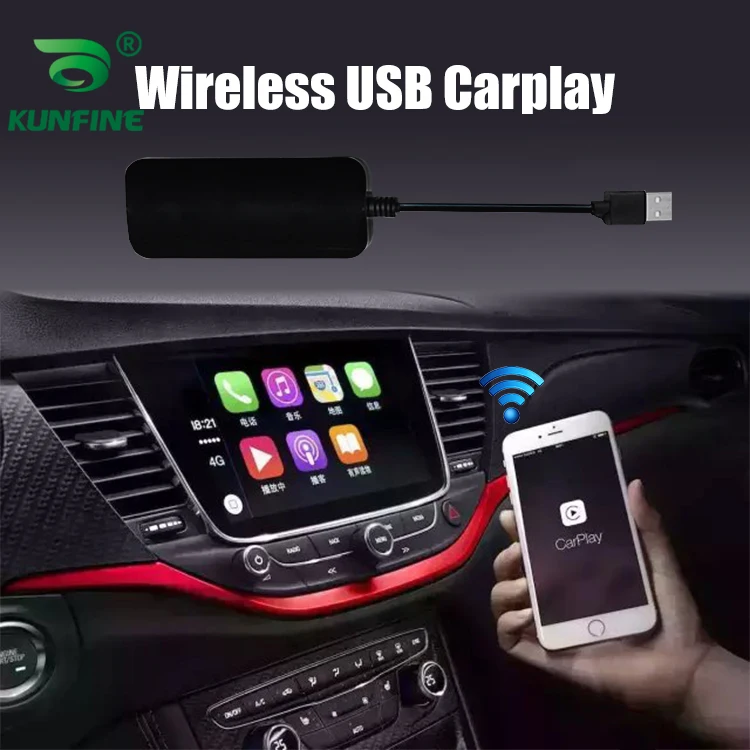 KUNFINE Wireless Wire Apple CarPlay Dongle for Android Car stereo Unit USB Carplay Stick with AUTO | Автомобили и мотоциклы