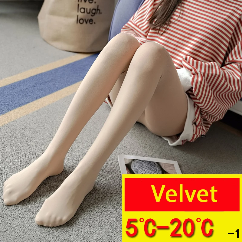 Complexion-Velvet-1 Tataria, женские теплые зимние леггинсы, женские бархатные леггинсы, зимние плотные супер эластичные леггинсы с высокой талией, женские зимние леггинсы - Цвет: Complexion-Velvet-1