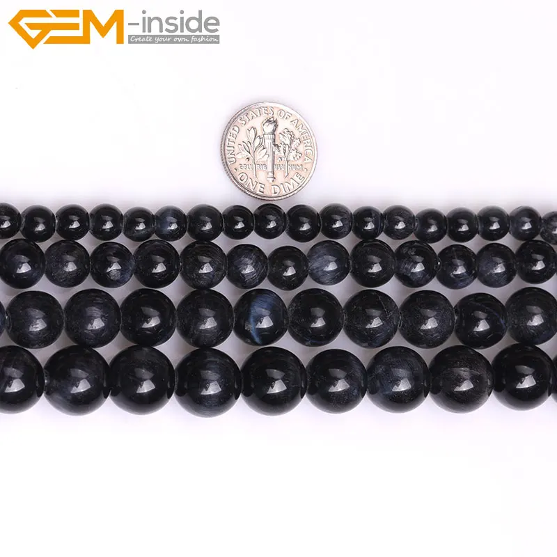 Natural Tiger Eye Chakra Stone Round 2mm Big Hole Loose Beads For Jewelry Making Strand 15inch DIY Bracelet Necklace | Украшения и