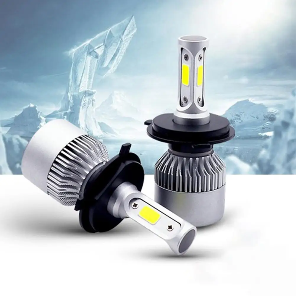 

2Pcs S2 H1 H3 H4 H7 H8 H9 H11 9005 9006 9012 H13 9007 9004 Car LED Head Light
