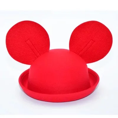 red Child 52cm 1 шт. Микки и Минни Маус уши фетровая шляпа купол Украшения с головным убором Детские День рождения Микки и Минни Маус тема вечерние luhong Вечерние - Цвет: red Child 52cm