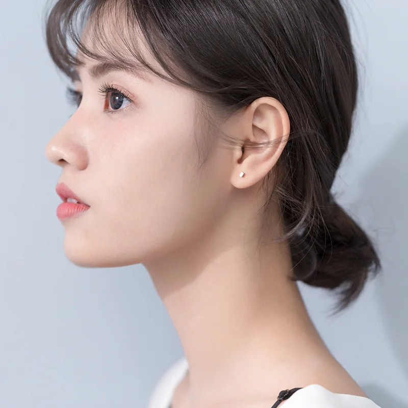 Серьги гвоздики из серебра 100% пробы 1 пара|Серьги-гвоздики| |