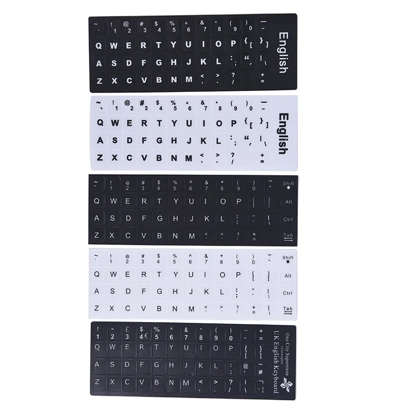 

1 Set English Frosted Keyboard Stickers Film Stickers Laptop Desktop Universal Key Sticker