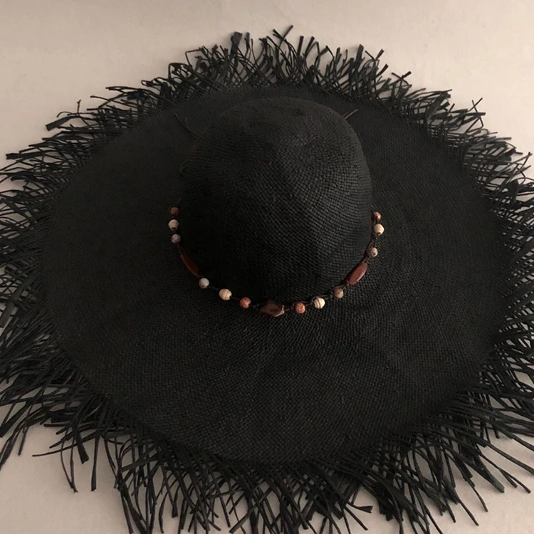 

LVTZJ 2020 Casual New Brim Wide Straw Hat For Women Foldable Paper Beach Hat Summer Sun UV Hats Stage Cap Dropshipping Wholesale