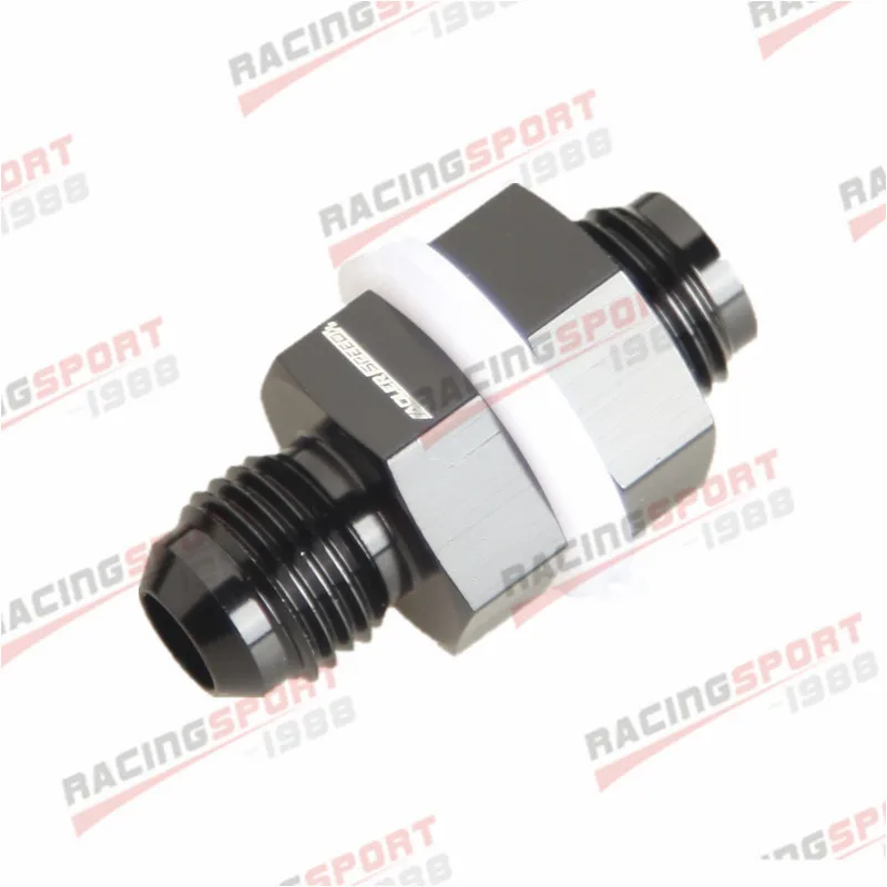 

AN -6 6AN AN6 Aluminum Fuel Cell Tank Adapter Bulkhead Fitting Black/Blue