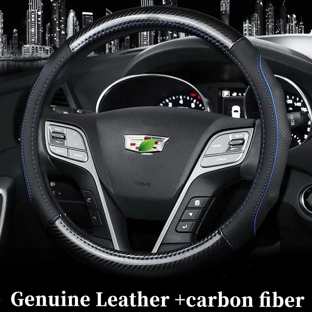 Чехлы на руль из натуральной кожи Аксессуары для автомобилей Cadillac XTS XT5 XT4 XLR STS SRX CTS