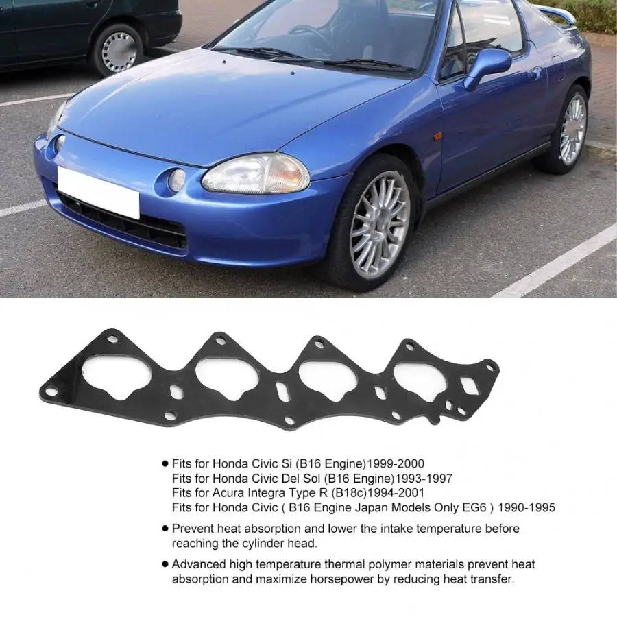 Прокладка термовпускного коллектора подходит для Honda Civic /Acura B16 B18C5 термополимер