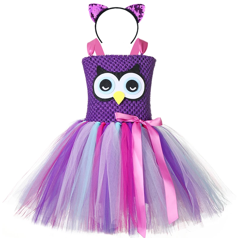 Костюмы на Хэллоуин для девочек Сова ролевая игра платье-пачка в стиле Ночной