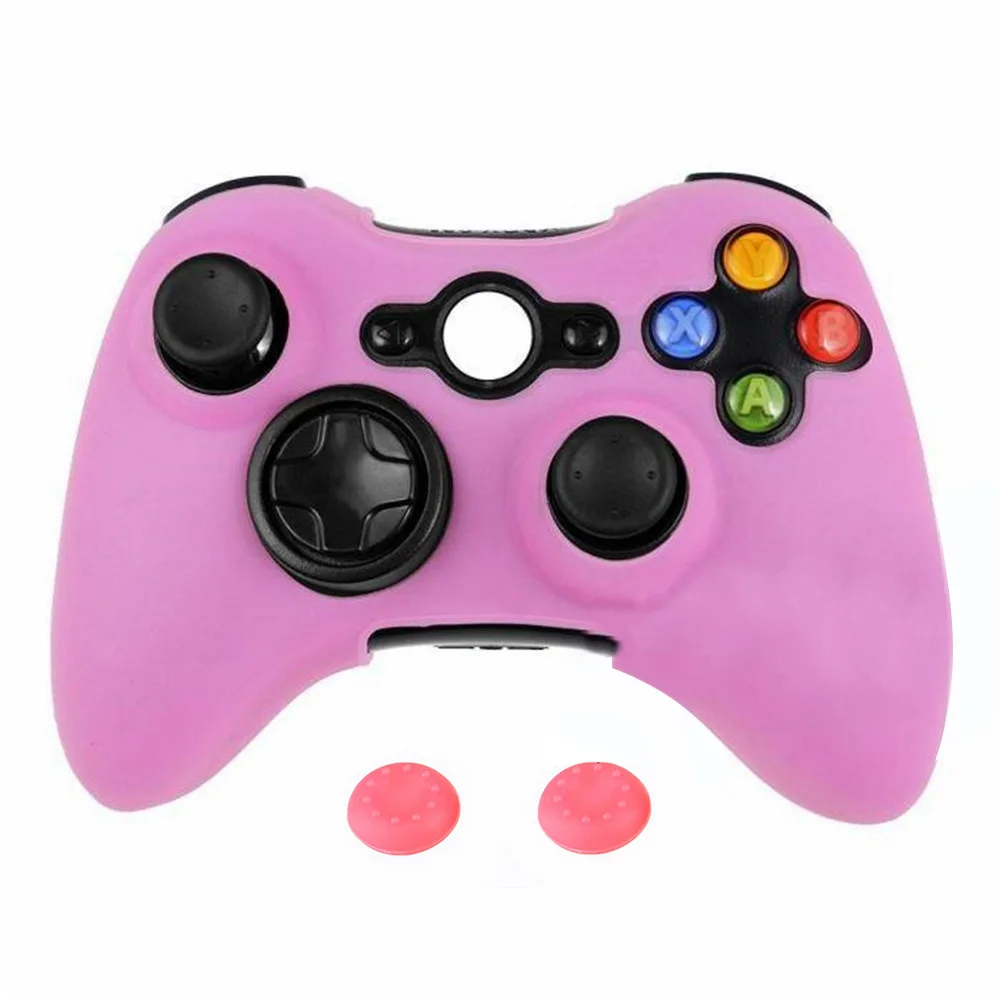 Pink ZOMTOP мягкий силиконовый защитный чехол для Xbox 360 контроллер резиновый защитный чехол для Xbox 360 геймпад - Цвет: Pink