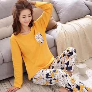 хлопковые пижама женская пижамы домашний костюм пижамы домашняя одежда хлопковые пижамы для женщин, пижамы для женщин с длинным рукавом шелковая пижама зимний пижамный комплект пижама хлопок