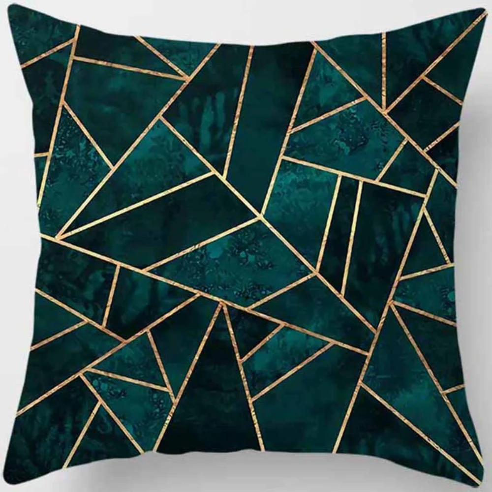 Зеленые Квадратные наволочки с принтом домашние украшение для дома декоративные