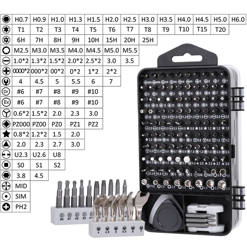 JUNEFOR Screwdriver Set 138 In 1 Magnetic Torx Phillips Screw Bits Kit Hand Tool Screwdrivers Wrench Repair Phone PC Tools | Инструменты