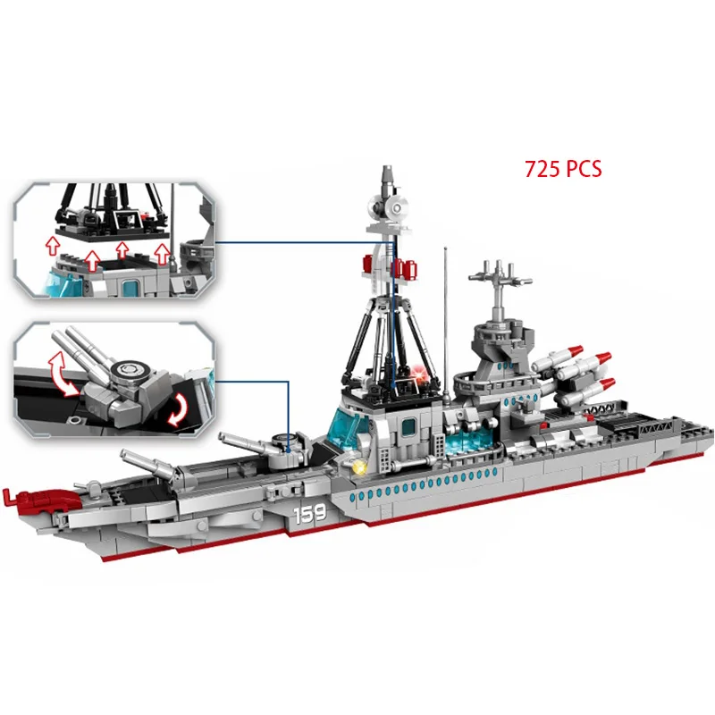 

Military Aircraft Carriers Bloks Sets World battleship City Warship Cruiser Building Bricks Educational Toys for Children Gifts