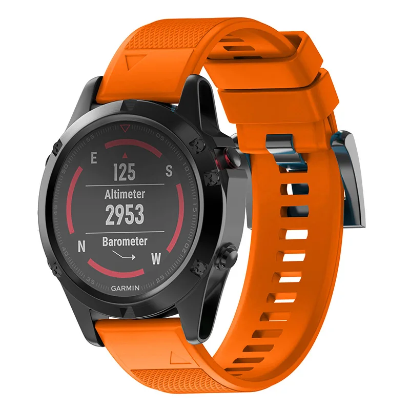 Силиконовый быстросъемный ремешок 22 мм для часов Garmin Fenix 5 plus 6 Pro Forerunner 935 945 Easyfit