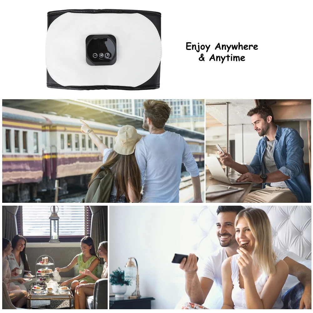 Пояс для похудения тела Вибрирующая мышцы тренажер брюшного пресса массажер