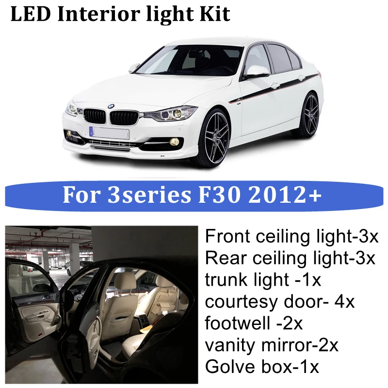16x Canbus автомобисветильник s комплект для BMW 3 серии F30 2012 + светодиодная внутренняя