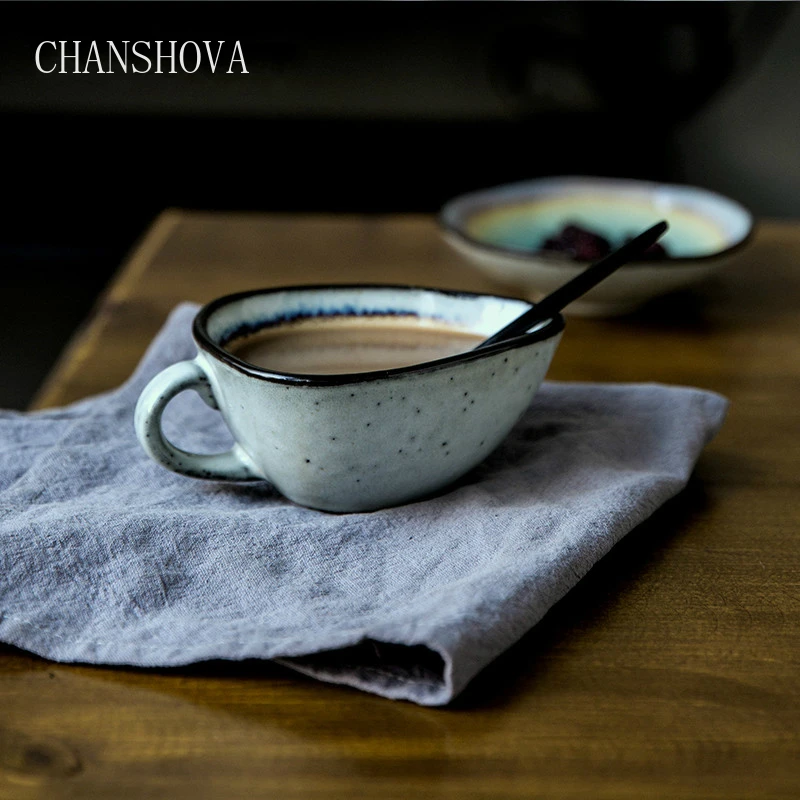 Чаньшова Маленькие кофейные чашки 50/100 мл Треснутое керамическое посуда Простота Питьевые приборы Чайная чашка Винтажный старый стиль G003 on.