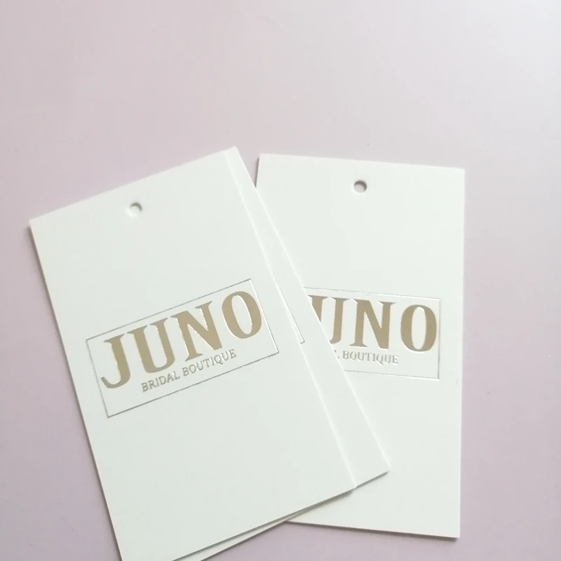 Модная подвесная бирка на заказ с горячим штампом серебряная фольга блестящий