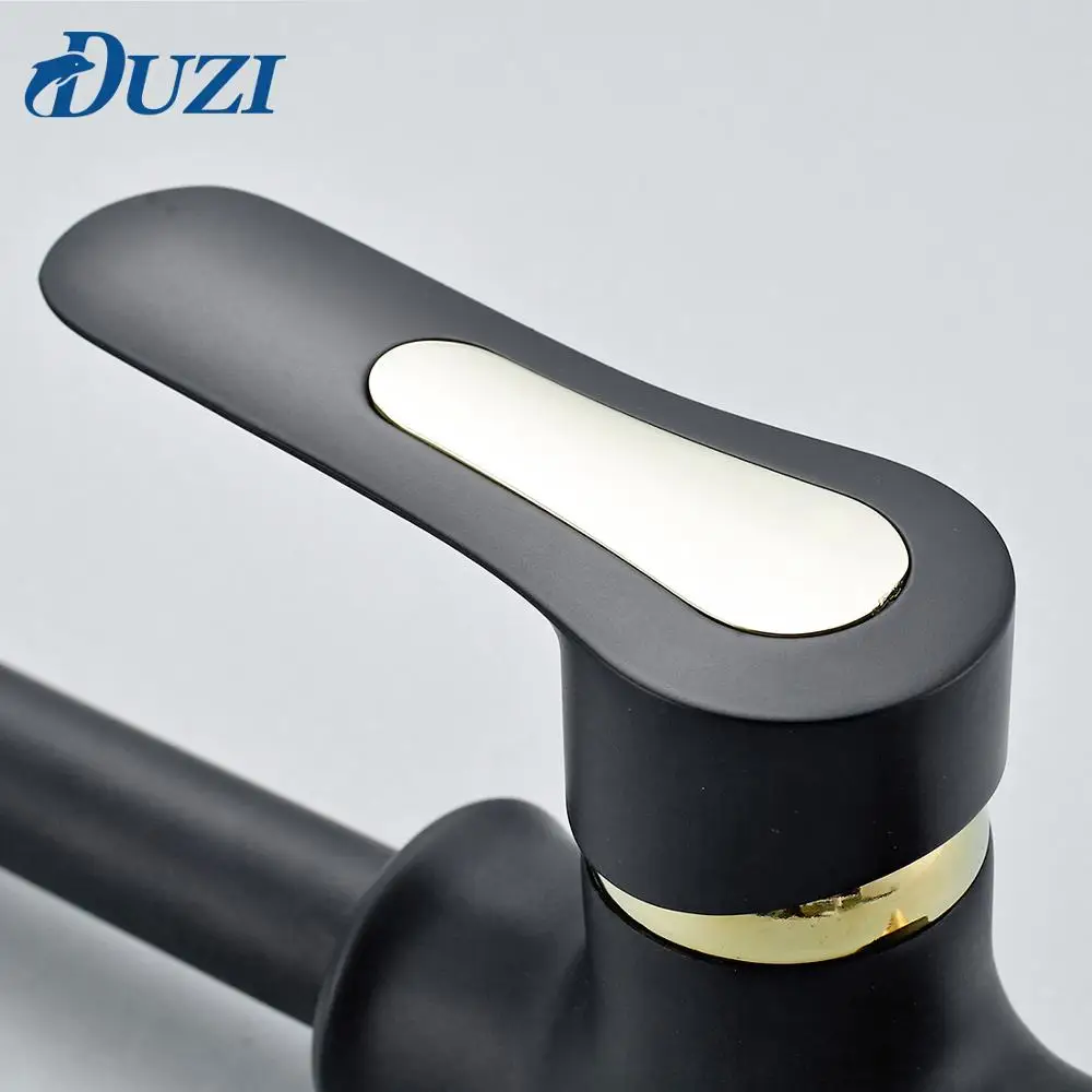 Кухонный смеситель из нержавеющей стали матовый черный кран с одной ручкой