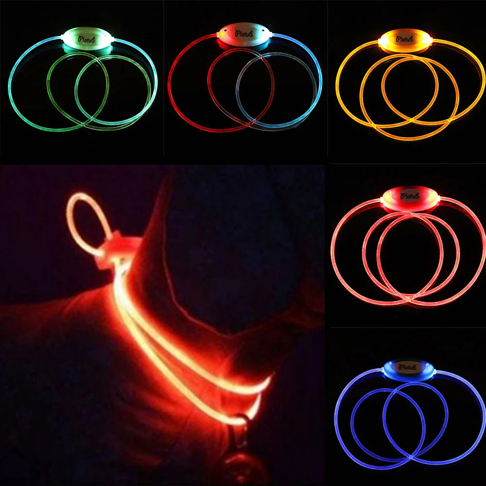 Светодиодный светящийся ошейник для домашних животных светильник безопасности