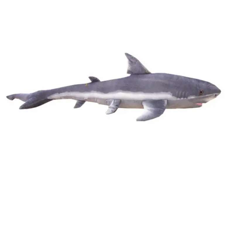 

100/140cm New Style Simulation Grey Shark Plush Toys Big Fish Cloth doll Shark stuffed plush animals doll Children Birthday Gift