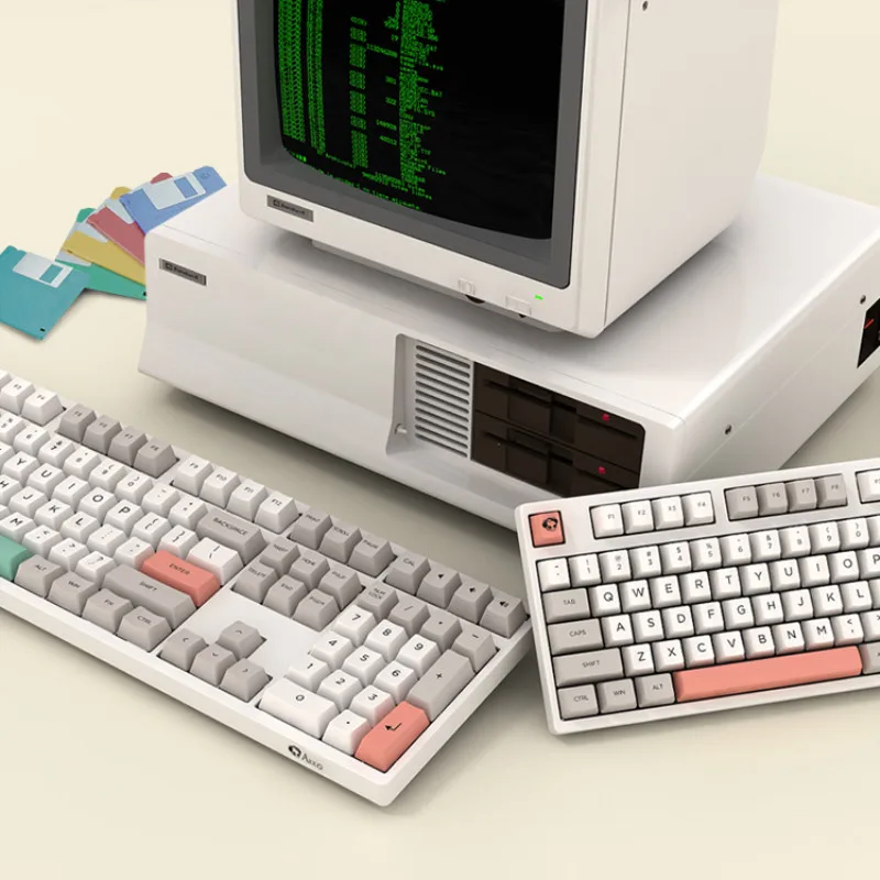 Оригинальная AKKO 3108 V2 9009 ретро Механическая клавиатура 108 клавиш антипривидение