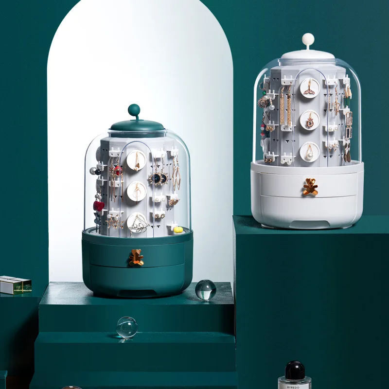 Large-capacity Rotate Visual Multi-function Jewelry Storage Gift Boxes and Organizer Bijouterie Box Jewellery Jewel  Accessories