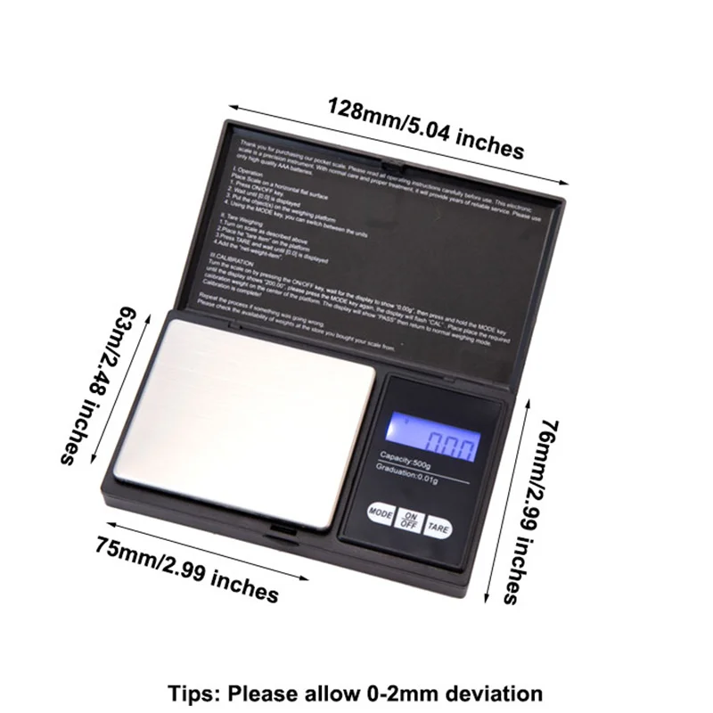Мини весы карманные высокоточные цифровые электронные с ЖК дисплеем для