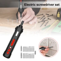 mini electric screwdriver rechargeable led light cordless screw driver power tool 19pcs screwdriver bits dremel accessories