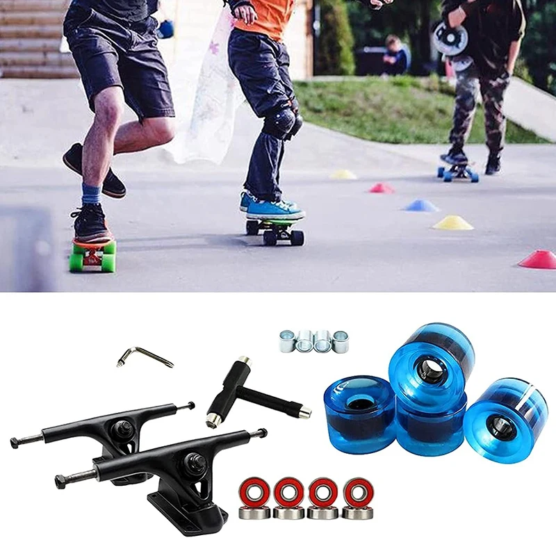 8-дюймовая мостовая вешалка для скейтборда грузовиков 4 шт. колеса из ПУ 8