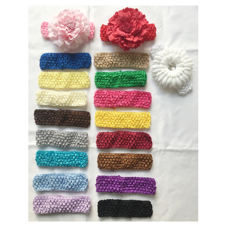 Вязаные крючком повязки на голову 2 75 дюйма Стрейчевые для волос вязаные