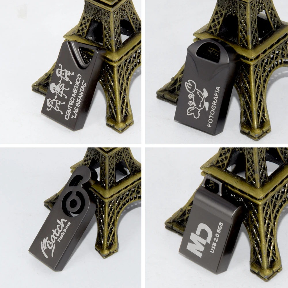 20 шт./лот мини USB 2 0 флэш-накопитель 128 Гб 64 ГБ 32 8 металлический флеш-накопитель