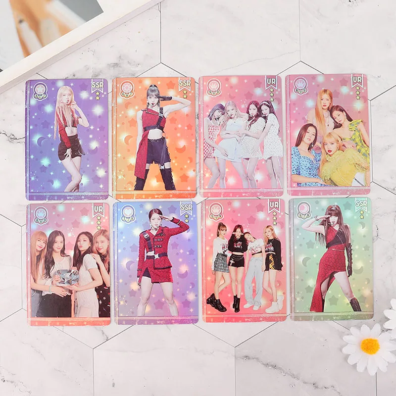 8/10 шт./компл. BTS EXO Фотокарта Kpop Прозрачный Карты женские группе Star DIY Бумага карта с фотографией